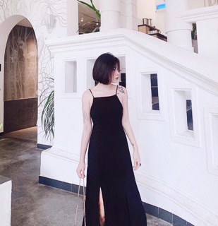 ĐẦM MAXI HAI DÂY XẺ ĐÙI