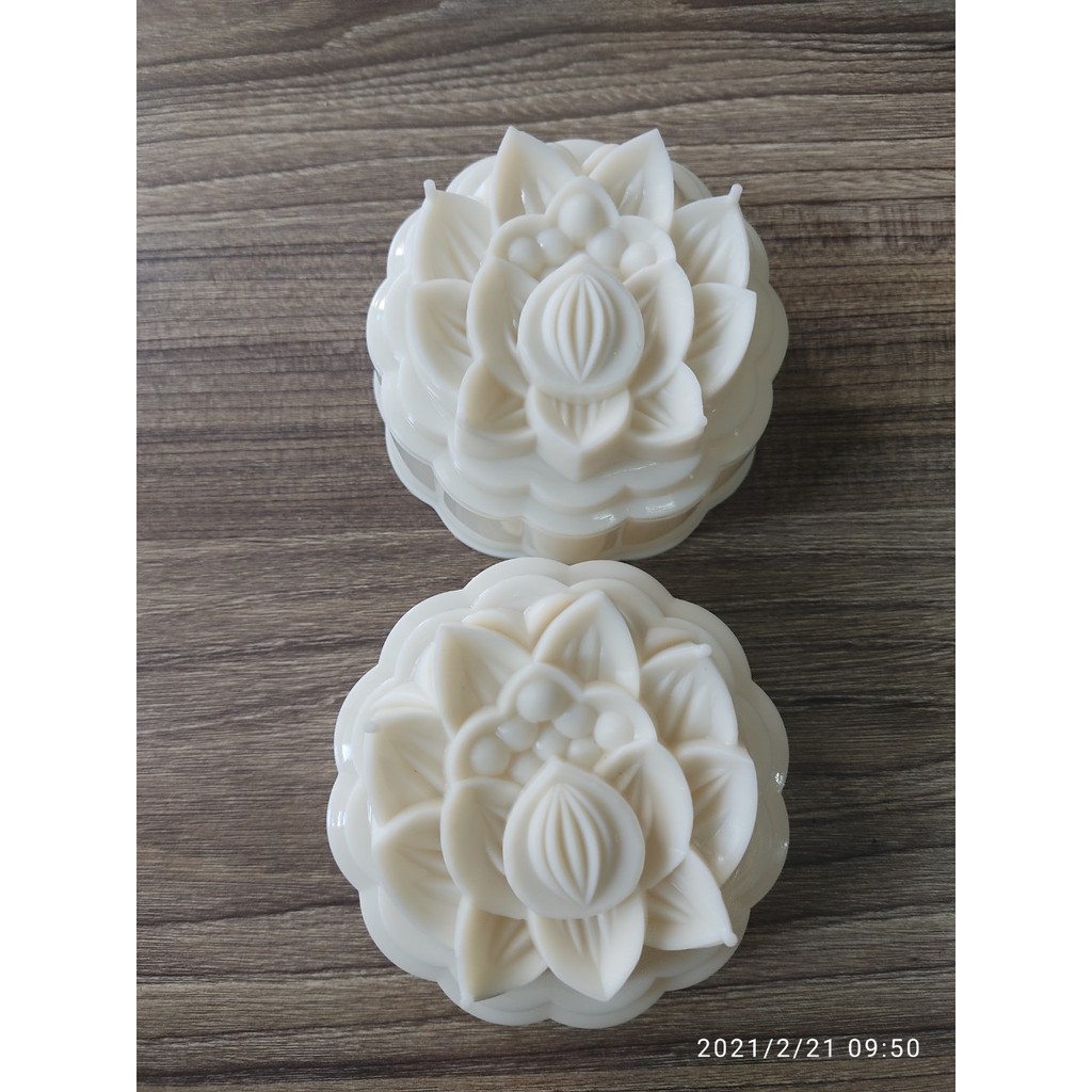2 KHUÔN RAU CÂU TRUNG THU HÌNH HOA SEN 10 x 4.5
