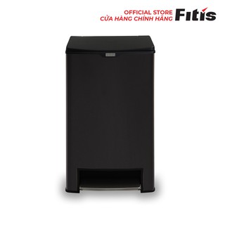 Thùng rác fitis mega đạp - 40l - đen spl2-903