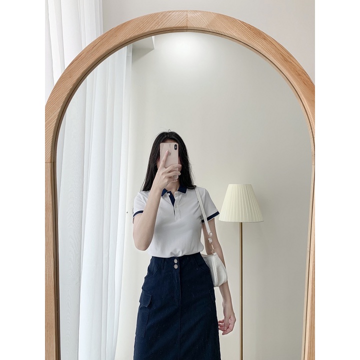 Áo polo nữ YODY chính hãng, Áo phông có cổ nữ  basic vải  Café siêu nhẹ, siêu mát thấm hút tốt APN3700 | BigBuy360 - bigbuy360.vn