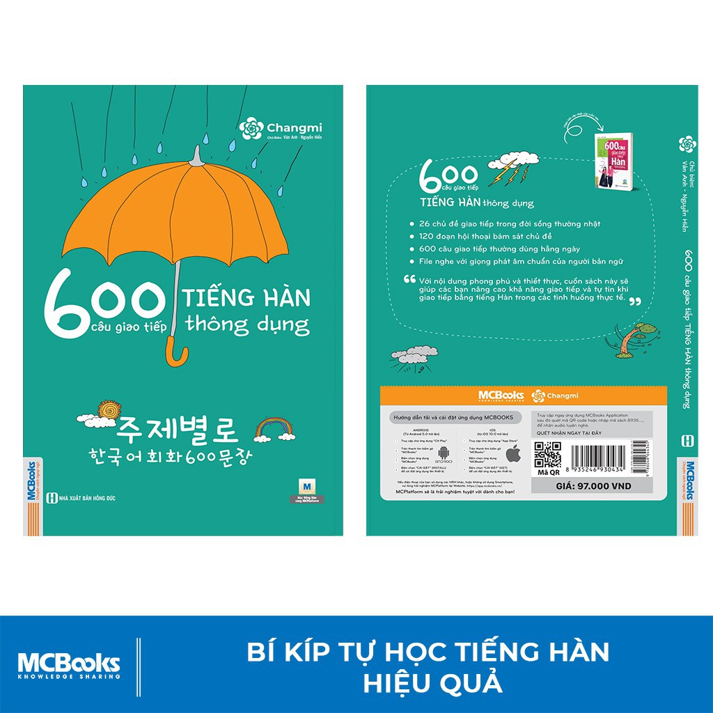 Sách - 600 Câu Giao Tiếp Tiếng Hàn Thông Dụng Dành Cho Người Tự Học