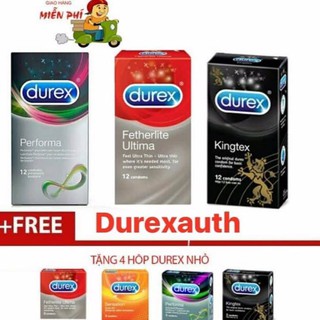 Combo 3 hộp bcs durex + tặng 4 hộp bcs durex