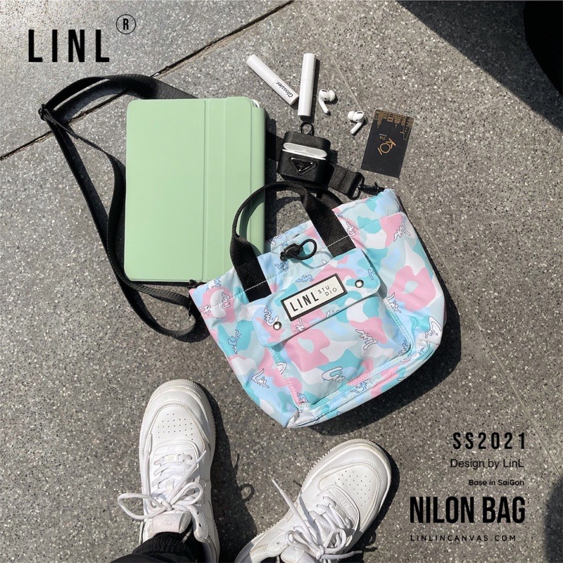 Túi Đeo Chéo LINL Nilon Bag Dành Cho Nữ - Màu : Đen / Camo / Mono