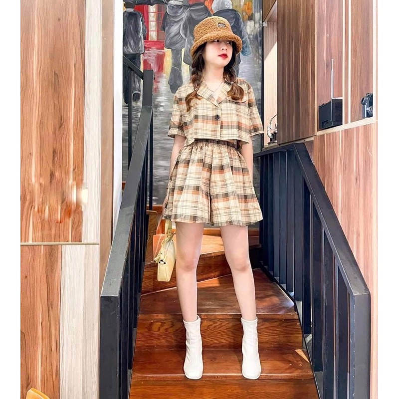 Set vest nữ kẻ sọc caro (giá sỉ) | BigBuy360 - bigbuy360.vn