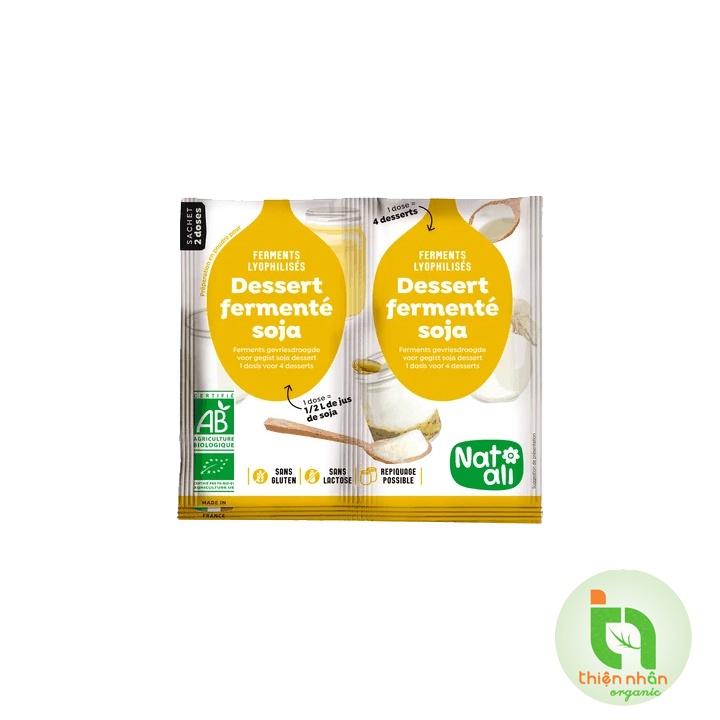 Men làm sữa chua hữu cơ Natali 2x6g Organic Yogurt Yeast