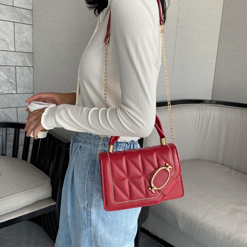 Túi Đeo Chéo Nhỏ Đa Năng Phối Dây Xích Thời Trang Mùa Hè 2022 Cho Bạn Gái