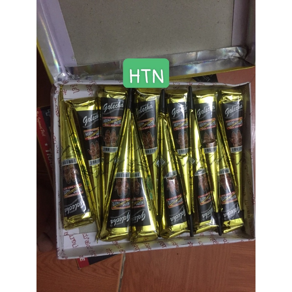 Mực vẽ xăm tạm thời henna Golache cone 25g - giữ mực 15 ngày