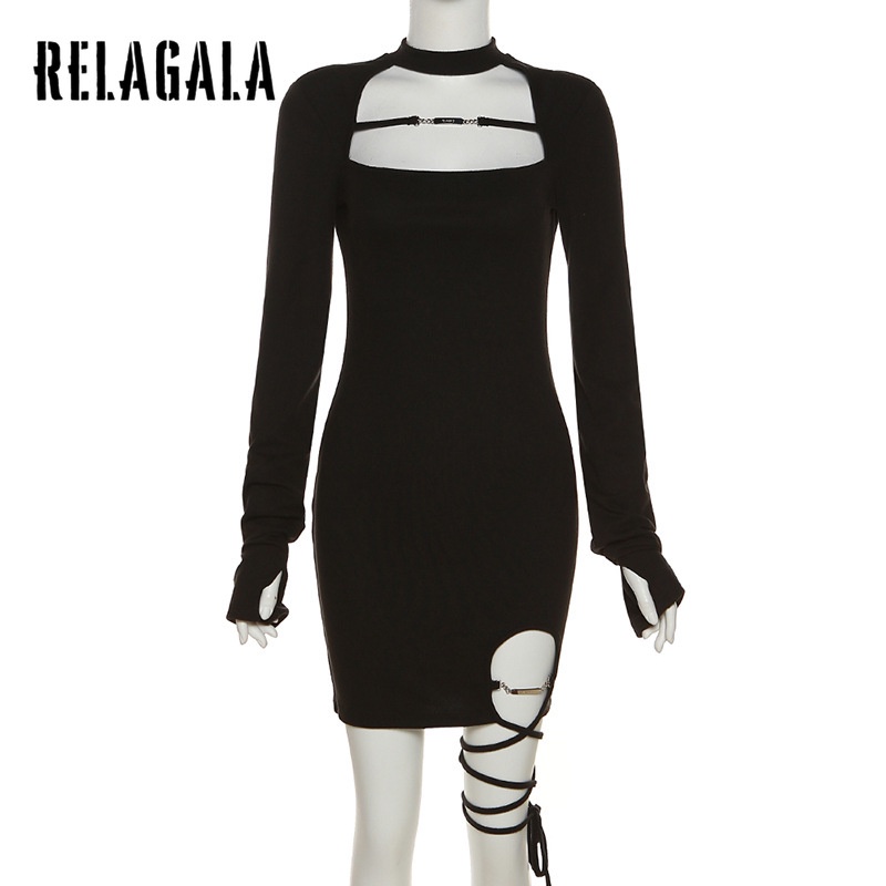 Relagala Quần Legging Ôm Dáng Màu Trơn Thời Trang Quyến Rũ Cho Nữ