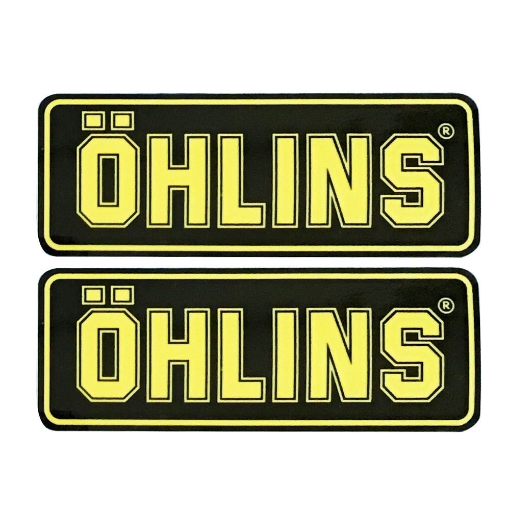 Bộ 2 Tem Ohlins Dán Xe Máy Nhiều Màu- Tem Phuộc Ohlins 12x4.5cm