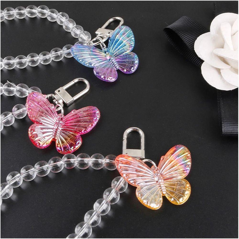 LANFY Móc Chìa Khóa Bằng Acrylic Hình Bướm Nhiều Màu Dễ Thương