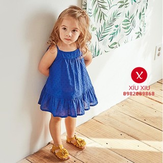 [Sz 100] Váy 2 dây xuất Hàn màu xanh cobalt nổi bật cho bé gái - hiệu Happyland
