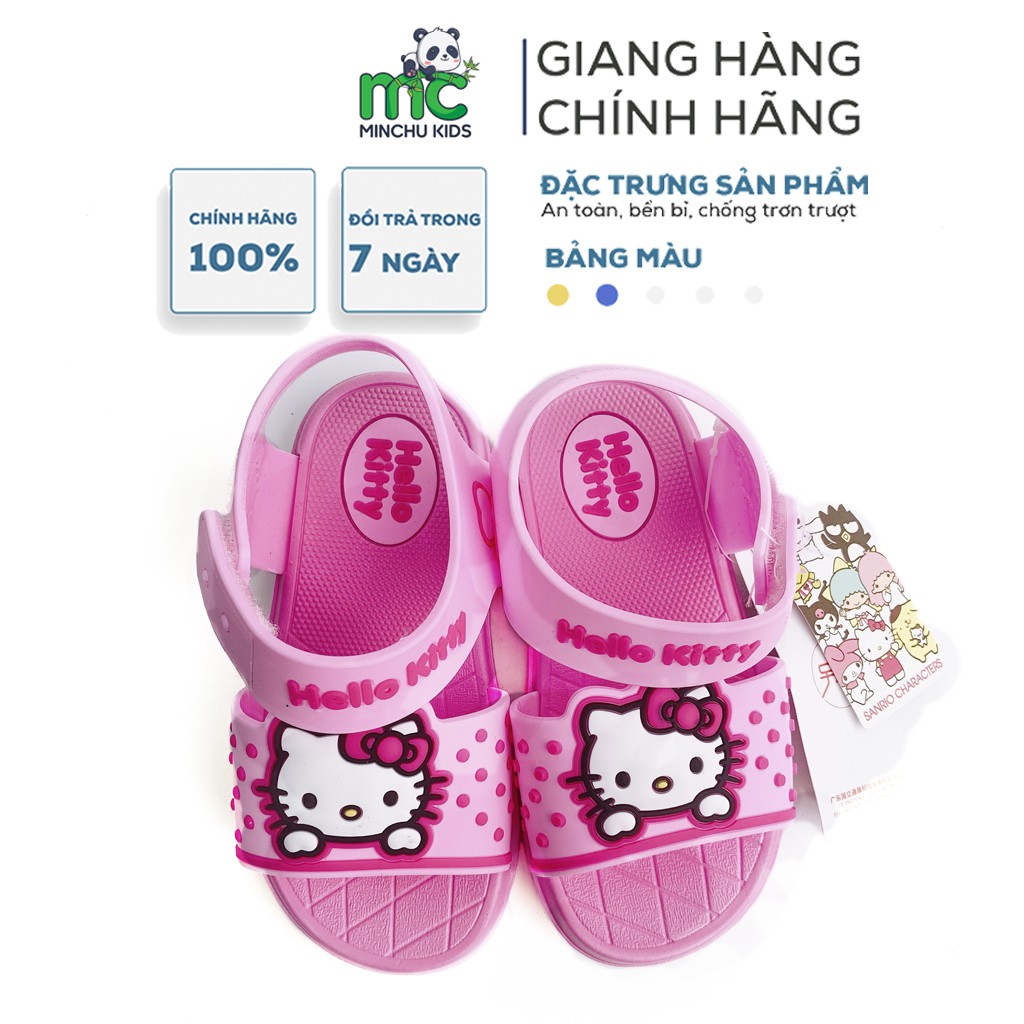 Giày Sandal Cho Bé Gái Mèo Kitty Màu Hồng Minchu Kids SD04