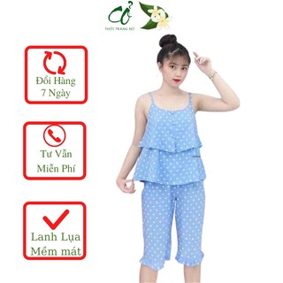 Bộ lanh lụa BGF Bộ mặc nhà nữ - Bộ lửng mặc nhà