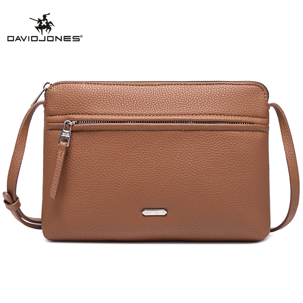 Túi đeo chéo DAVID JONES chất liệu da PU thời trang dành cho nữ