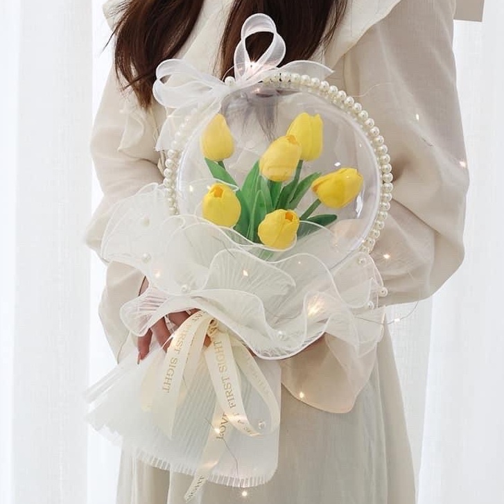 Bó hoa Tulip dễ thương, hoa bóng tulip quà tặng kỉ niệm, sinh nhật cho bạn gái