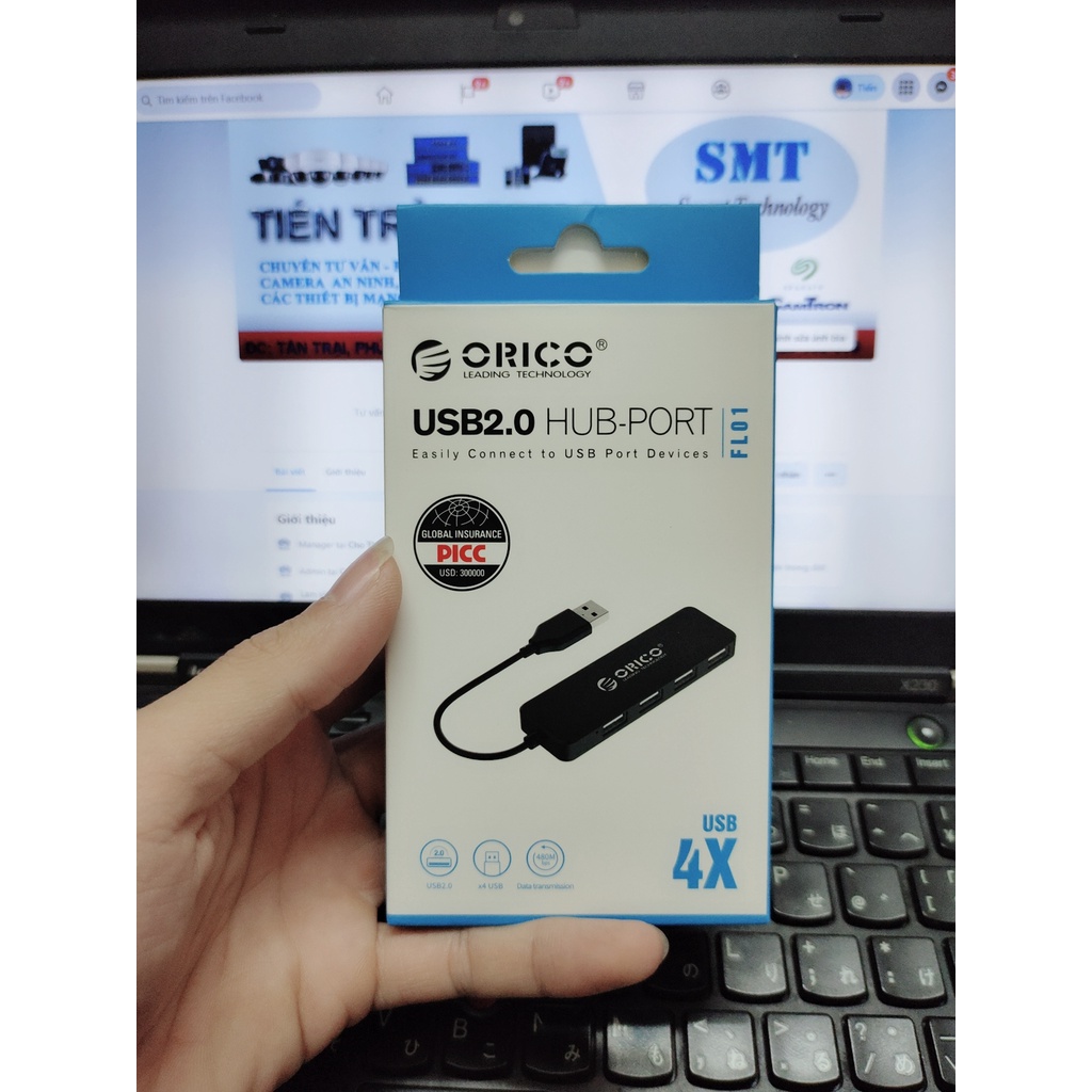 Bộ Chia USB ORICO 4 Port - Hub USB ORICO 4 Cổng (FL01-BK-BP / FL01-WH-BP)