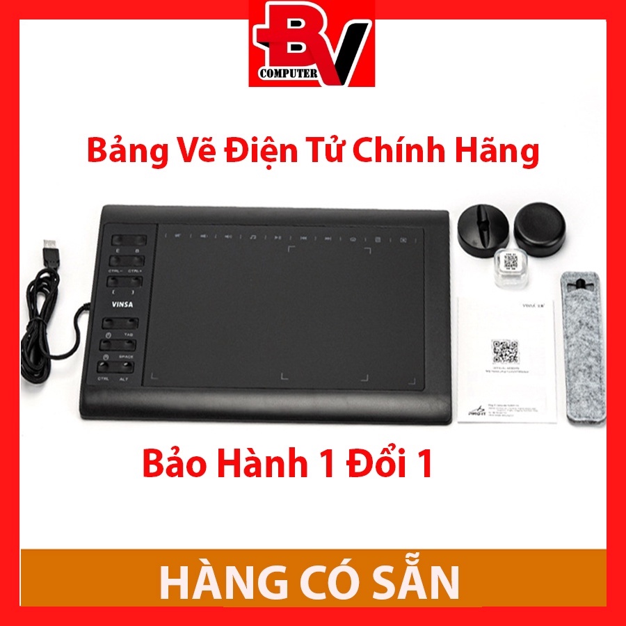 Bảng vẽ điện tử, Bảng điện tử VINSA 1060Plus [ HÀNG CHÍNH HÃNG] - bản quốc tế nâng cấp  so với Gaomon 1060