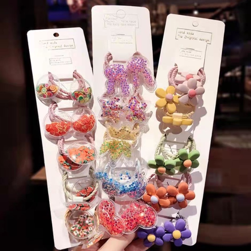 Dây Buộc Tóc Bằng Cao Su Cỡ Nhỏ Không Đau Xinh Xắn Cho Bé Gái