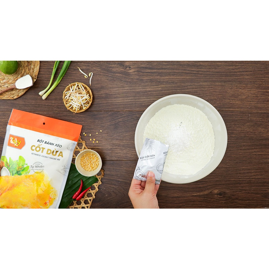 GÓI 500GR BỘT BÁNH XÈO CỐT DỪA TAKY