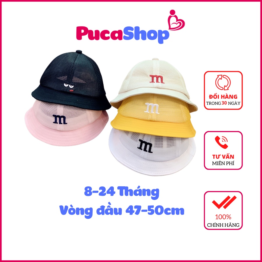 Mũ nón vành tai bèo có quai cho bé trai bé gái xinh 8-24 Tháng kiểu trẻ em Hàn Quốc dễ thương PUCASHOP
