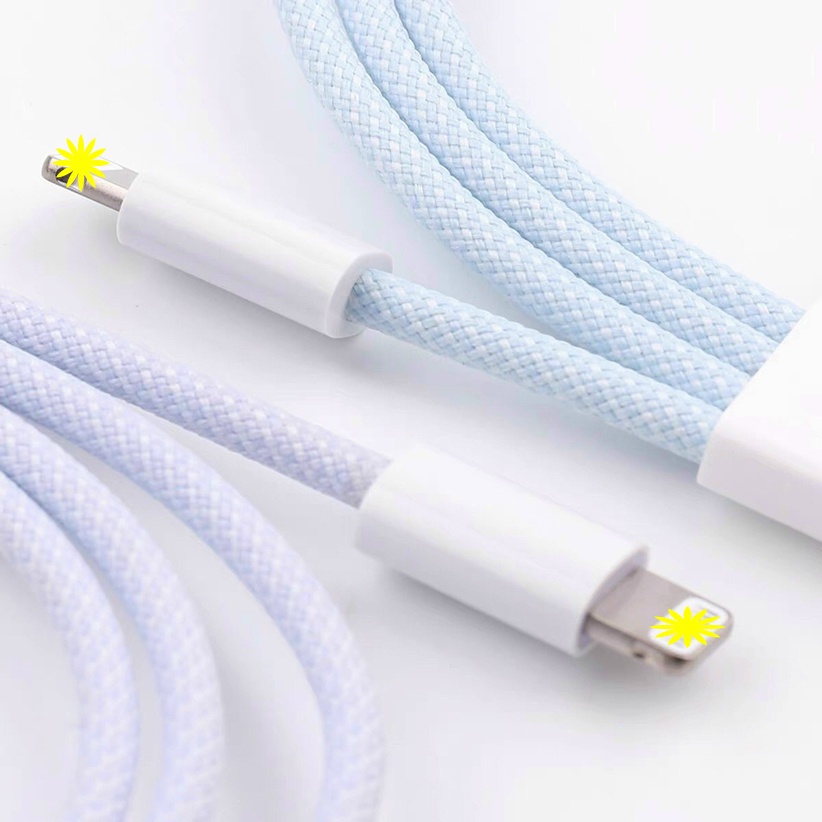 Cáp Sạc Nhanh Bọc Dù 20W / Cáp Sạc Điện Thoại Type-C Dây Dù 1M Cho 8Plus/Xs Max /11/12 Pro/13 ProMax