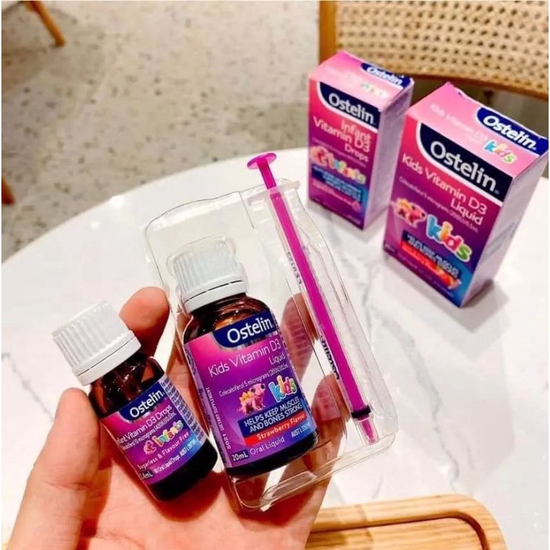 Vitamin D3 ostelin Úc cho bé dạng giọt và dạng dung dịch