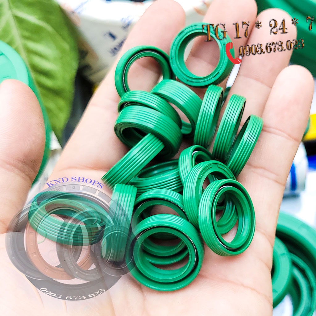Phốt chặn dầu (nhớt) và chặn bụi trục cơ máy rửa xe mini TG 17*24 (17x24), phụ tùng xe máy và máy bơm nước | KND Shops
