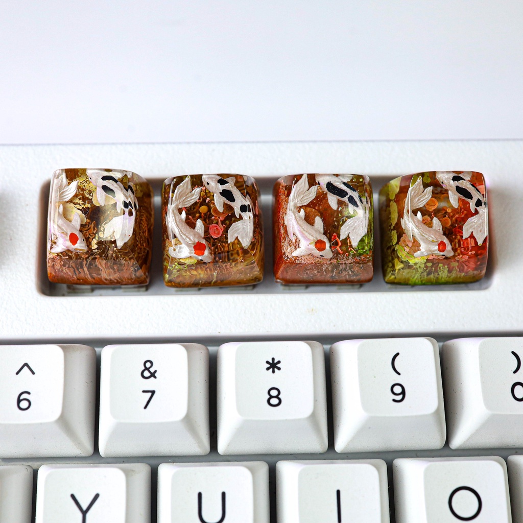 Nút bàn phím lẻ giá rẻ, keycap cá koi sắc màu