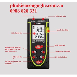 Thước đo khoảng cách laser SNDWAY SW-M40 phạm vi đo 40M