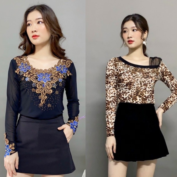 ÁO THUN TRUNG NIÊN DÀI TAY NỮ ĐẸP VÀ SANG, ÁO ĐÁ TRUNG TUỔI CHO MẸ MẶC THU ĐÔNG