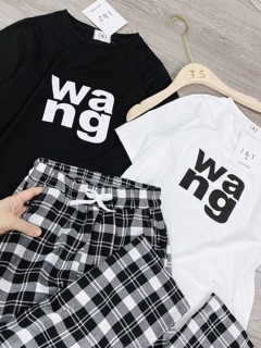 Bộ mặc nhà quần kẻ nữ Wang hot