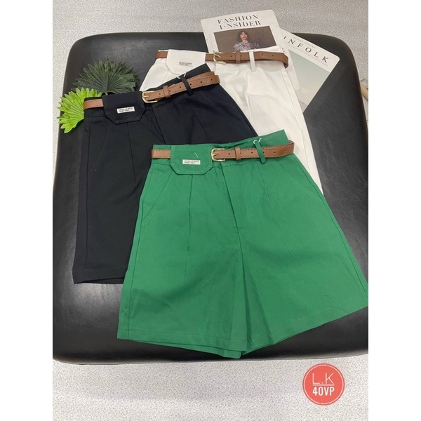 Quần ngố thô kèm đai hàng QC hot hit