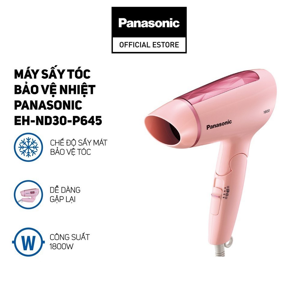 Máy sấy tóc Panasonic EH-ND30-K645 Đen/ EH-ND30-P645 Hồng - Hàng Chính Hãng - Hồng