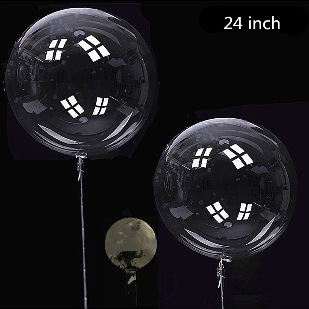 Bong Bóng Bobo Globos / Bong Bóng Trong Suốt 10 18 24 36 Inch Trang Trí Tiệc Cưới / Giáng Sinh