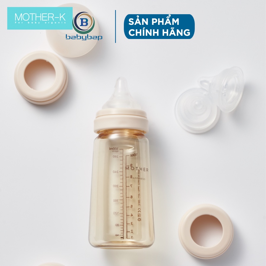 Bình Sữa PPSU Hàn Quốc Mother-K Chịu Nhiệt Đến 200 Độ C 180ml/280ml