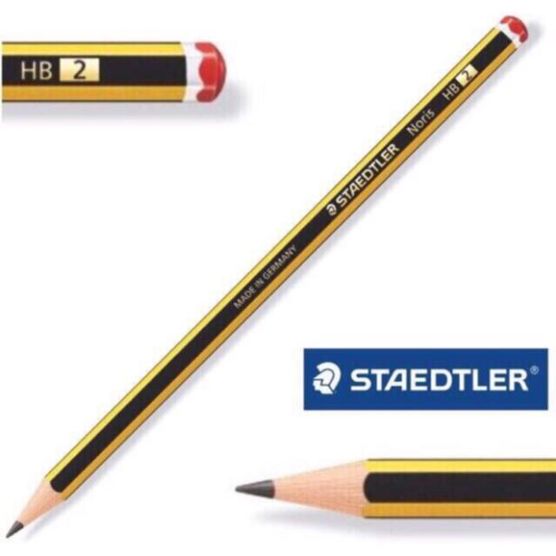 hàng chính hãng Bút chì Đức sọc vàng đen Staedler HB-2B hàng chính hãng 100%