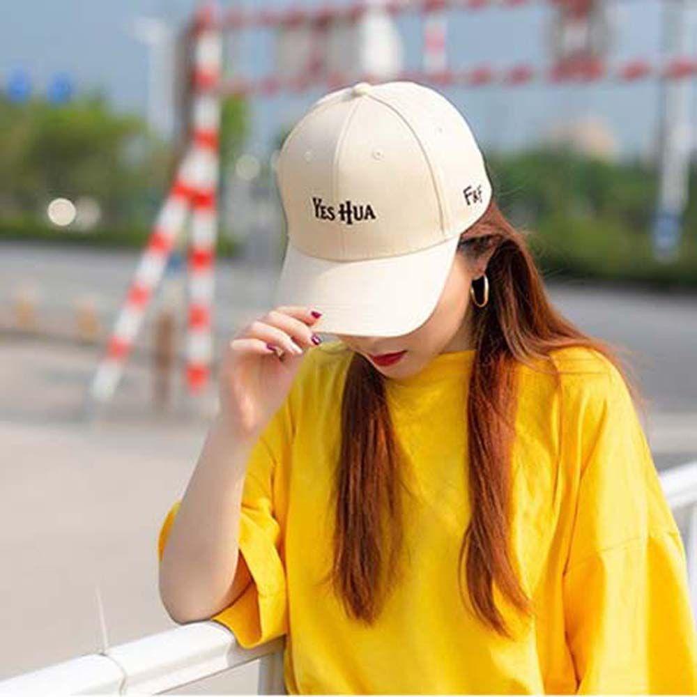 Mũ Lưỡi Trai Cotton Màu Sắc Đơn Giản Thêu Chữ Phong Cách Hiphop Cá Tính