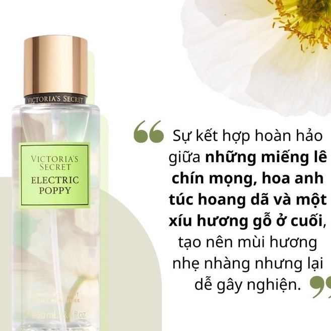 Xịt Thơm Toàn Thân Victoria’s Secret Electric Poppy (250mL)