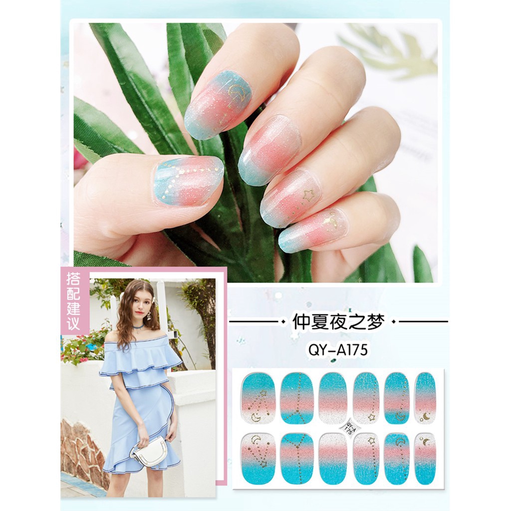 [Hàng mới về] Sticker dán hình móng tay giả chuyên dụng trang trí móng tay nghệ thuật