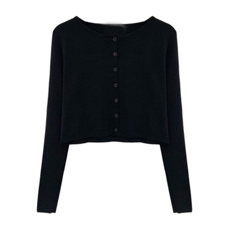 Áo Cardigan Dệt Kim Tay Dài Thiết Kế Thanh Lịch Cho Phái Nữ