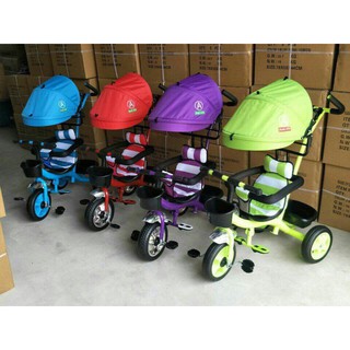 XE ĐẨY 3 BÁNH CÓ MÁI CHE CHO BÉ TỪ 6 THÁNG ĐẾN 6 TUỔI
