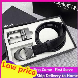 COACH belts Bộ dây thắt lưng hai đầu nút 120 cm thời trang dành cho nam
