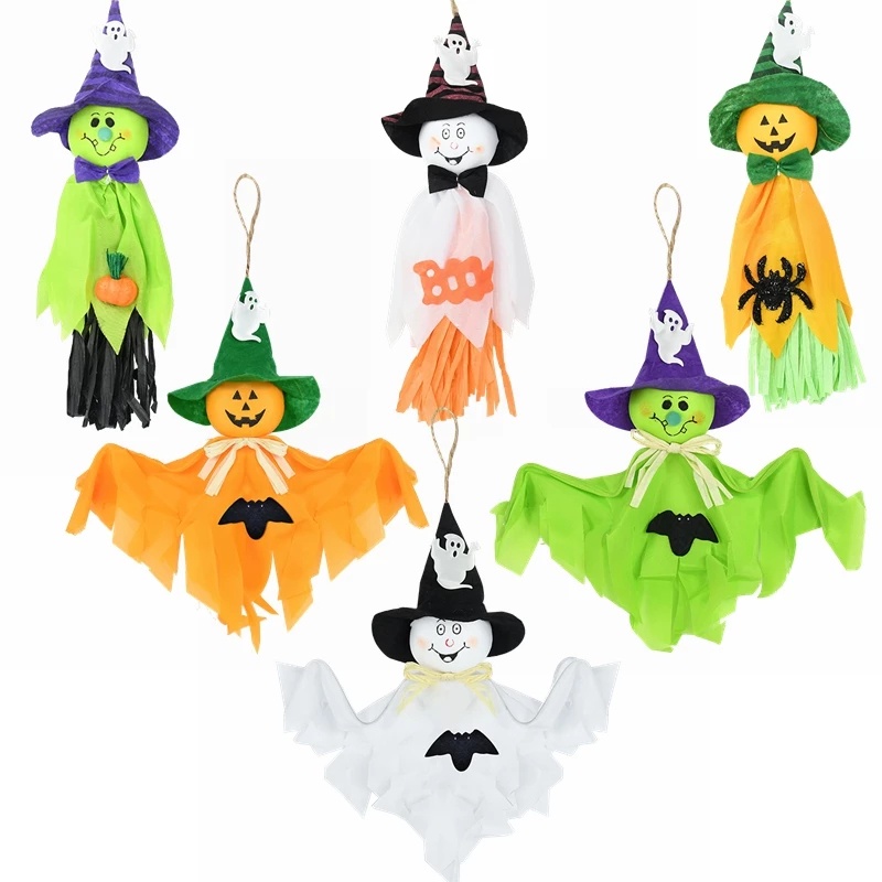 Ống Hút Treo Trang Trí Halloween Chống Rách Hình Ma Bí Ngô