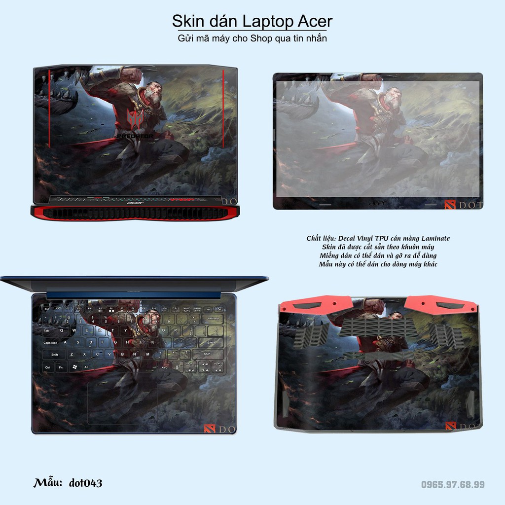 Skin dán Laptop Acer in hình Dota 2 _nhiều mẫu 7 (inbox mã máy cho Shop)