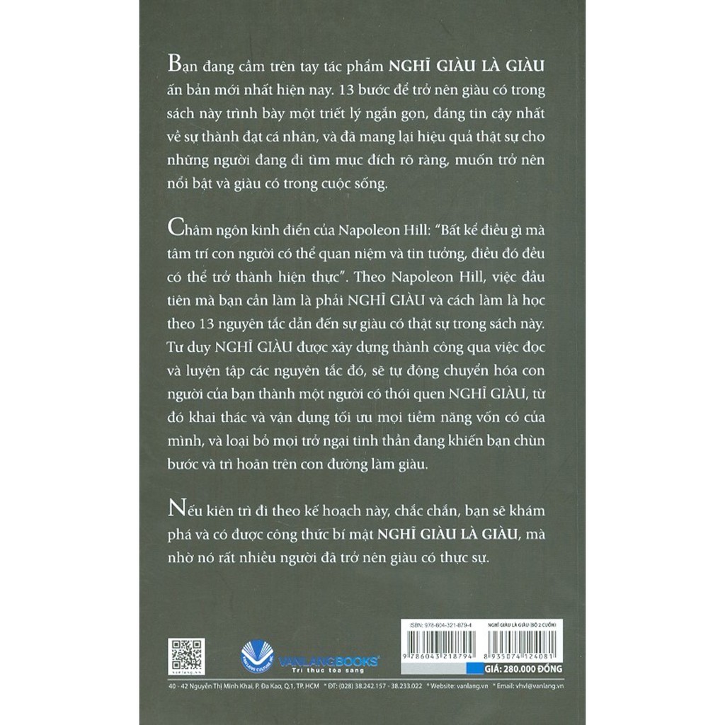 Sách - Nghĩ Giàu Là Giàu (Bộ 2 Cuốn)