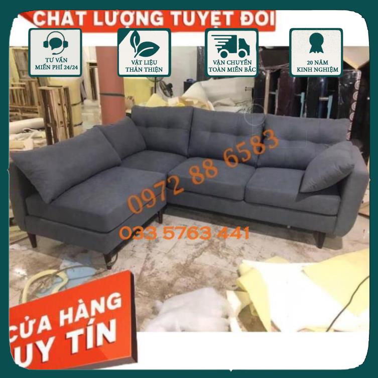 GIÁ GỐC - Sofa phòng khách hiện đại giá tại xưởng -  ghế sôfa góc L kích thước 2m2 x 1m4