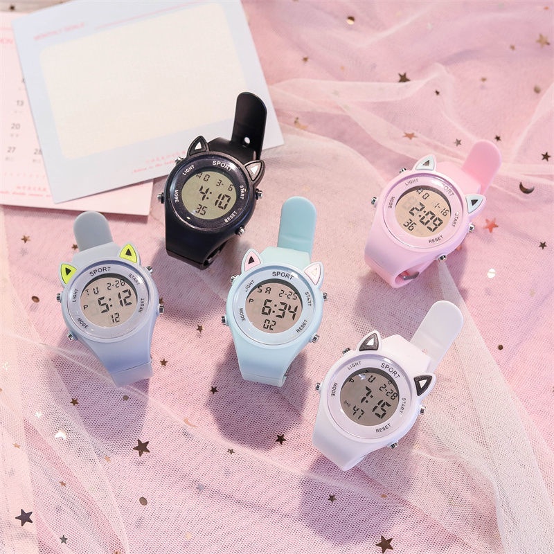 Đồng Hồ Đeo Tay Kỳ Lân Màu Dạ Quang Dễ Thương Đa Năng Chống Thấm Nước Cho Học Sinh Trung Học