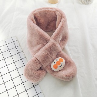 Khăn choàng cổ phối lông thú cho bé