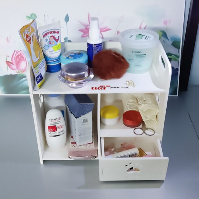 Kệ đựng mỹ phẩm mini đa năng để bàn tiện dụng thiết kế sang trọng KMP07