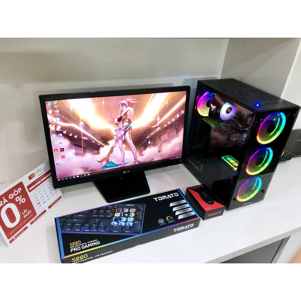 Case Gaming, PC chơi game cấu hình mạnh, máy tính học sinh, máy tính văn phòng H510/i3/8gb/ssd120